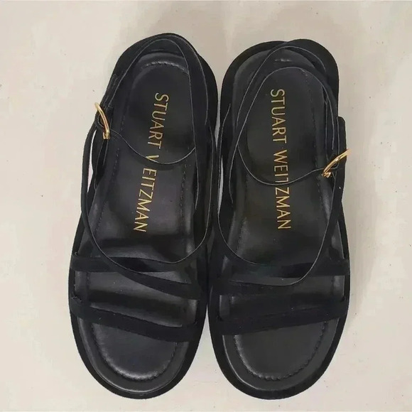 Stuart Weitzman Sweden Black Plataform Size 5B - Picture 9 of 15